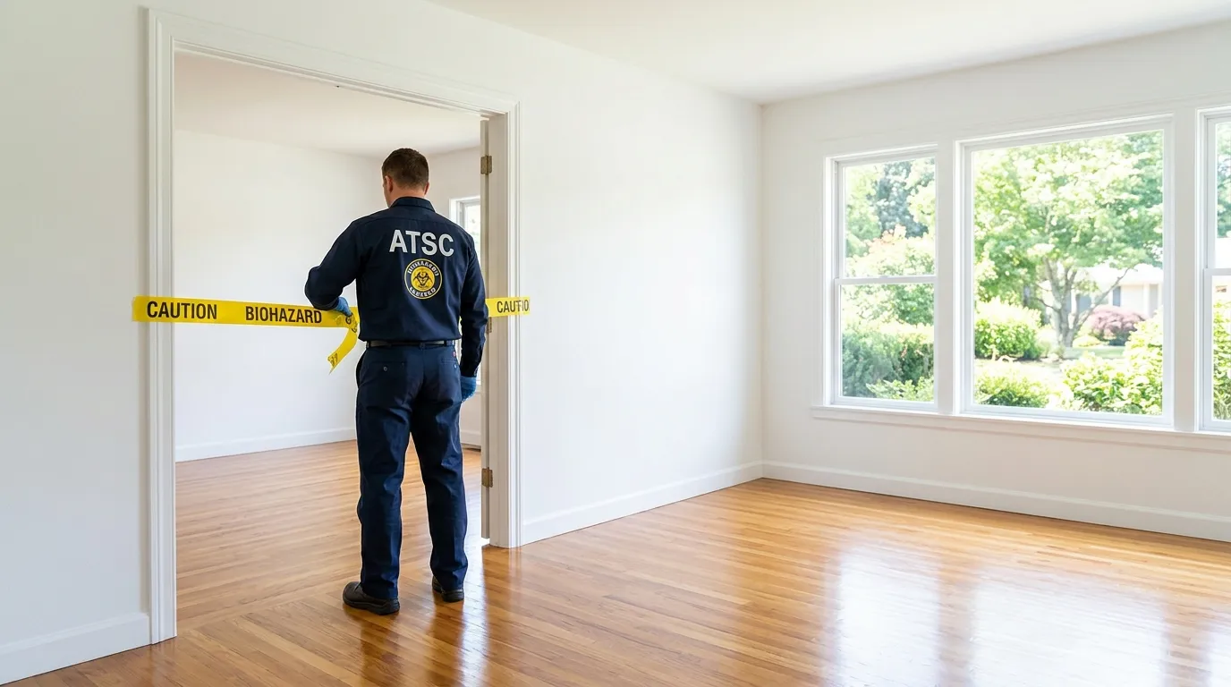 Certified biohazard cleanup crew performing Decomposition Cleanup in North Bellport